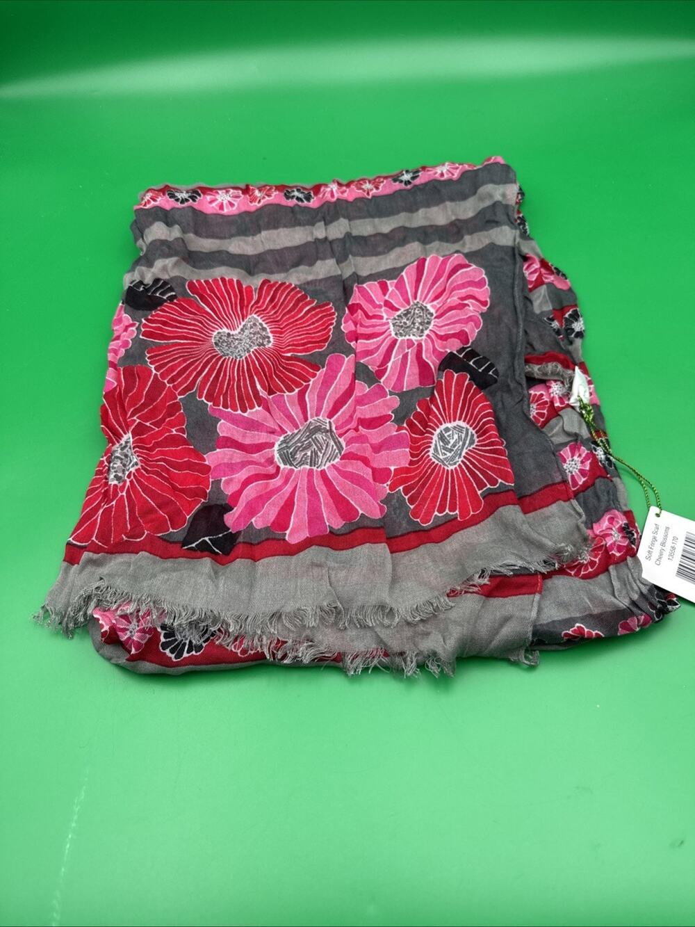 Vera Bradley Cheery Blossoms Soft Fringe Scarf NWT Retired Pattern